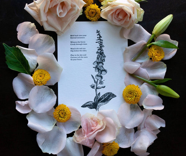 Foxglove Letterpress Print - DIGS