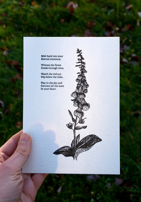 Foxglove Letterpress Print - DIGS