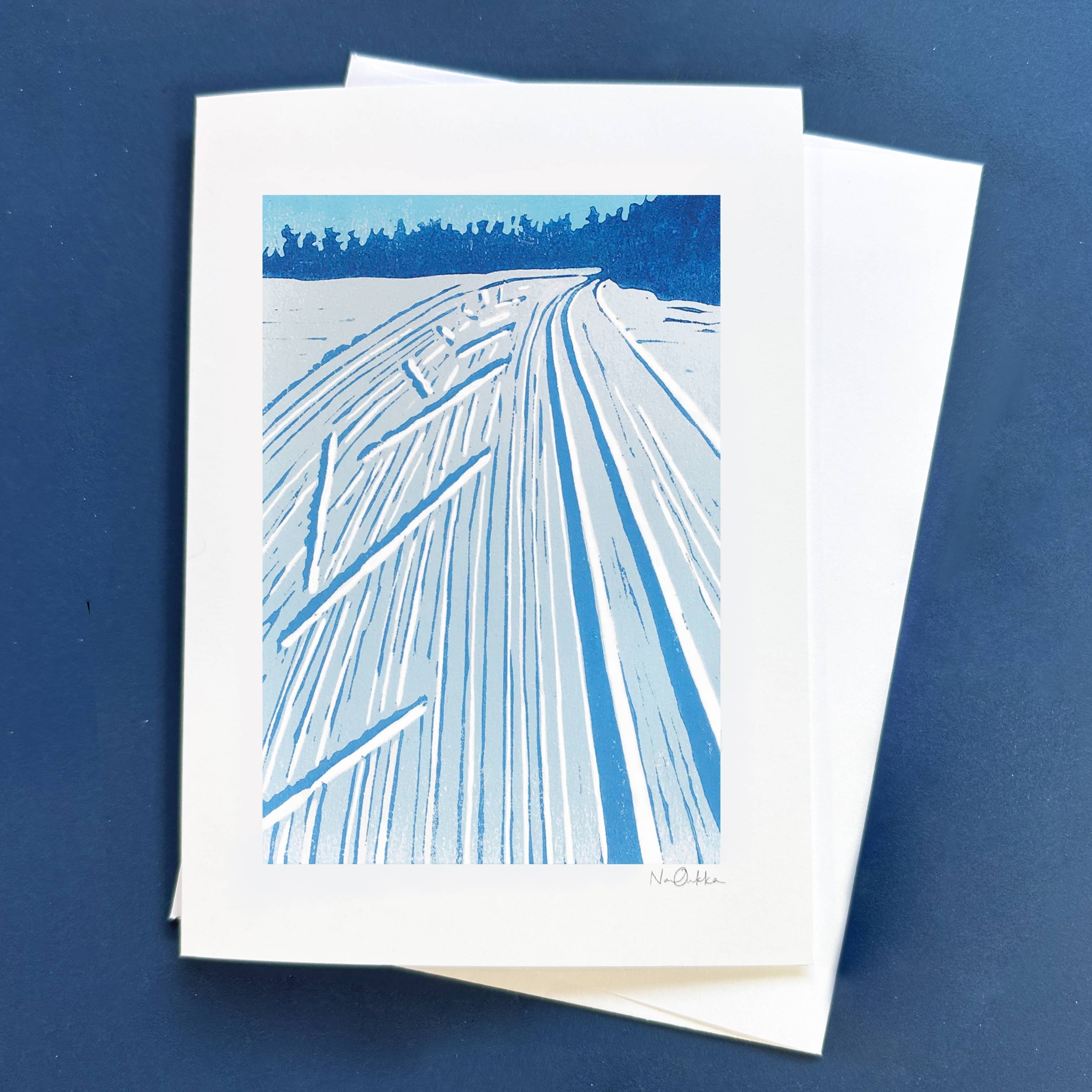 Fresh Tracks Winter Card - DIGS