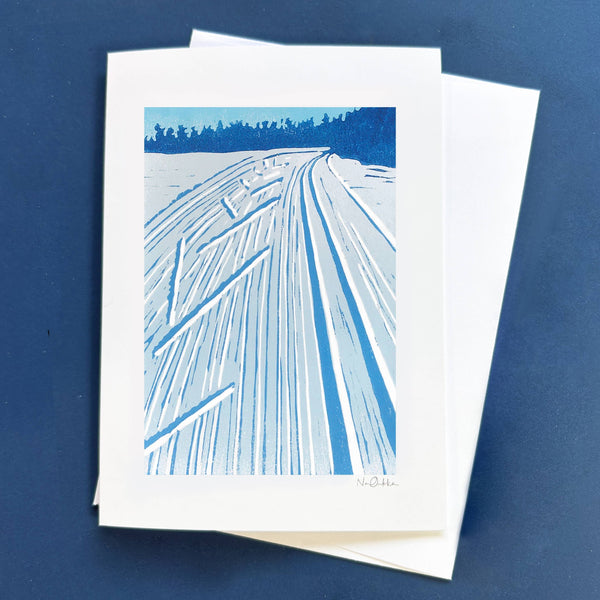Fresh Tracks Winter Card - DIGS