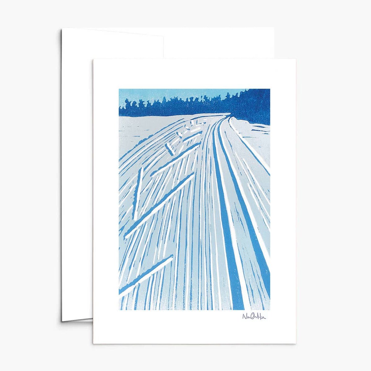 Fresh Tracks Winter Card - DIGS