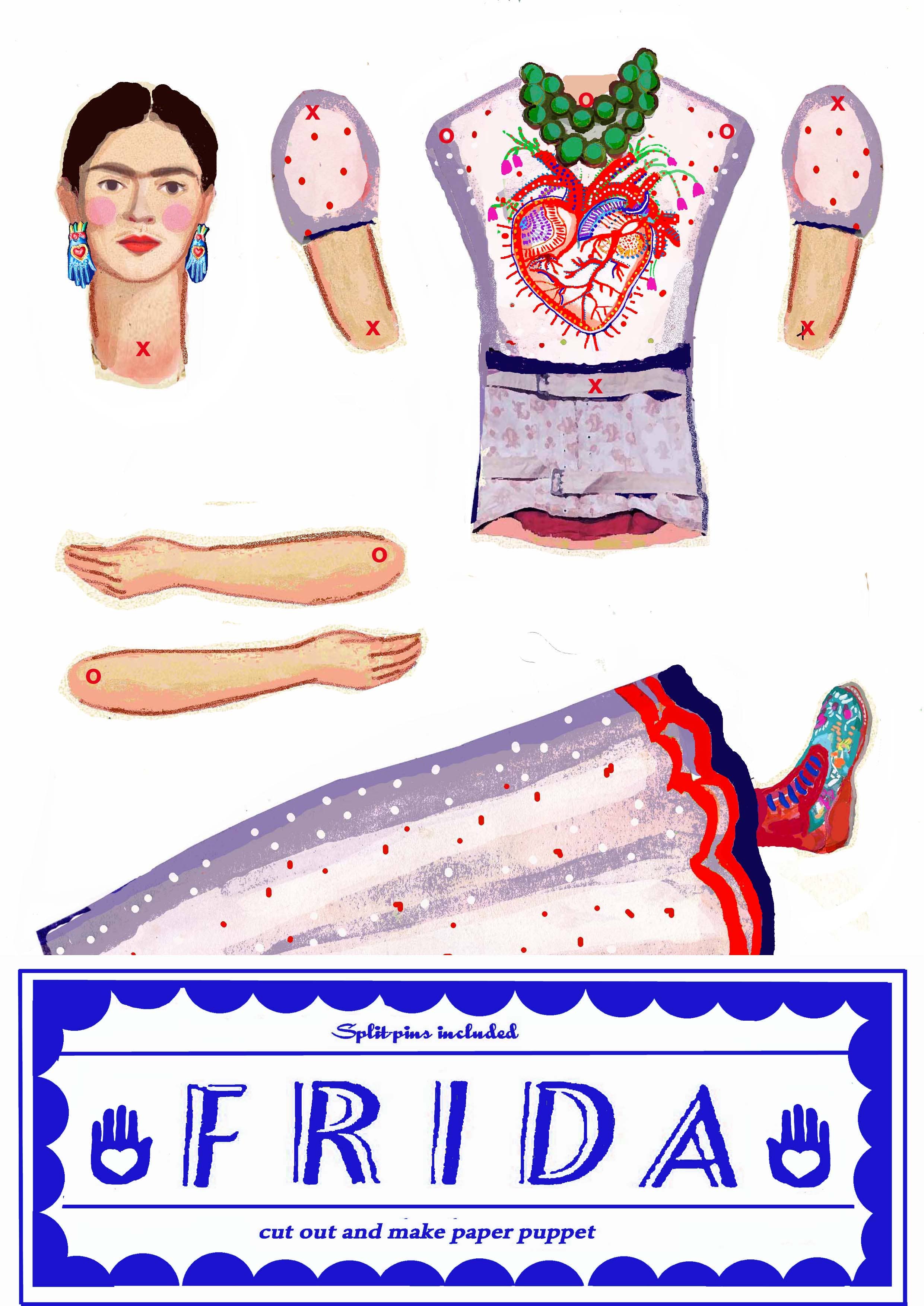 Frida Heart Cut and Make Puppet - DIGS