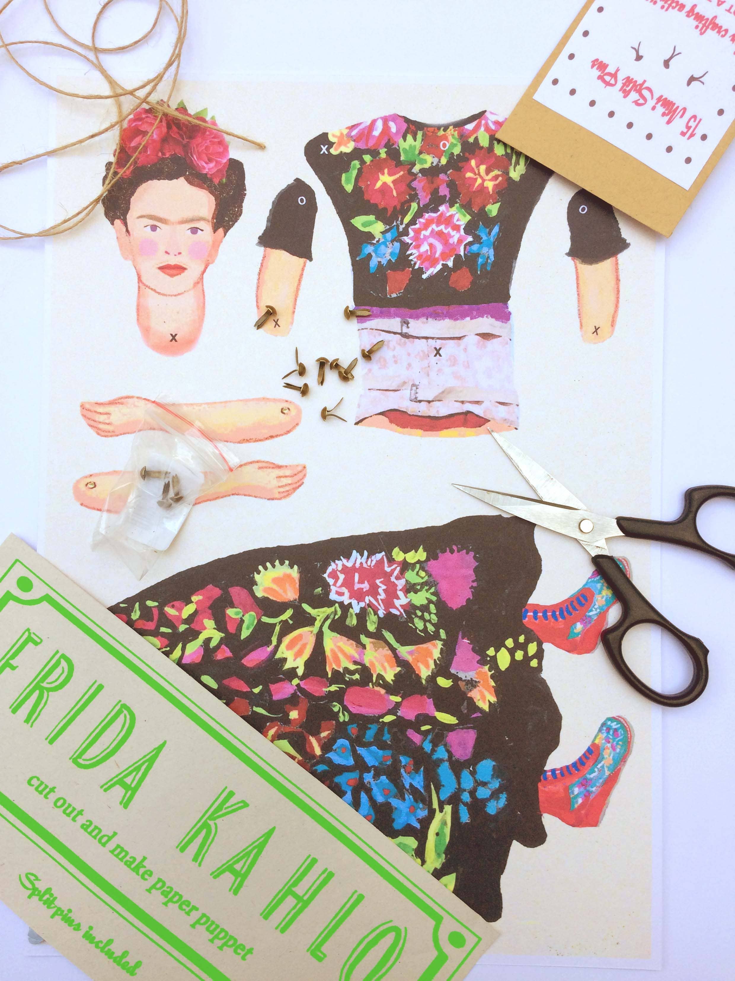 Frida Kahlo Cut and Make Puppet - DIGS