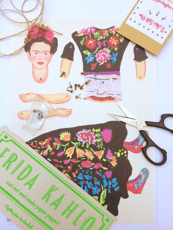 Frida Kahlo Cut and Make Puppet - DIGS