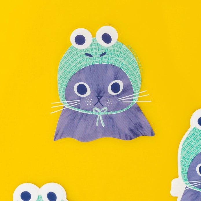 Frog Hat Cat Sticker - DIGS