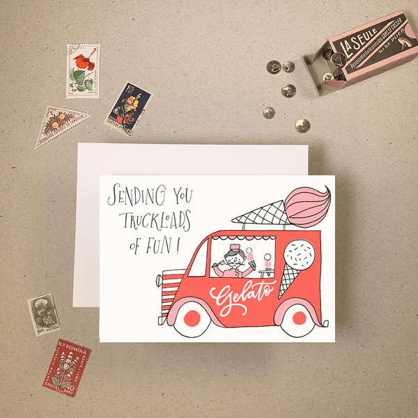 Fun Gelato Truck Birthday Card - DIGS