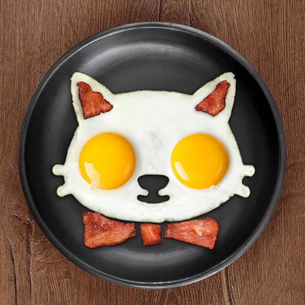 Funny Side Up Fried Egg Mold: Cat - DIGS
