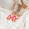 Fuzzy Slippers - Pink Flower - DIGS