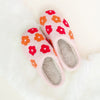 Fuzzy Slippers - Pink Flower - DIGS