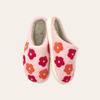 Fuzzy Slippers - Pink Flower - DIGS