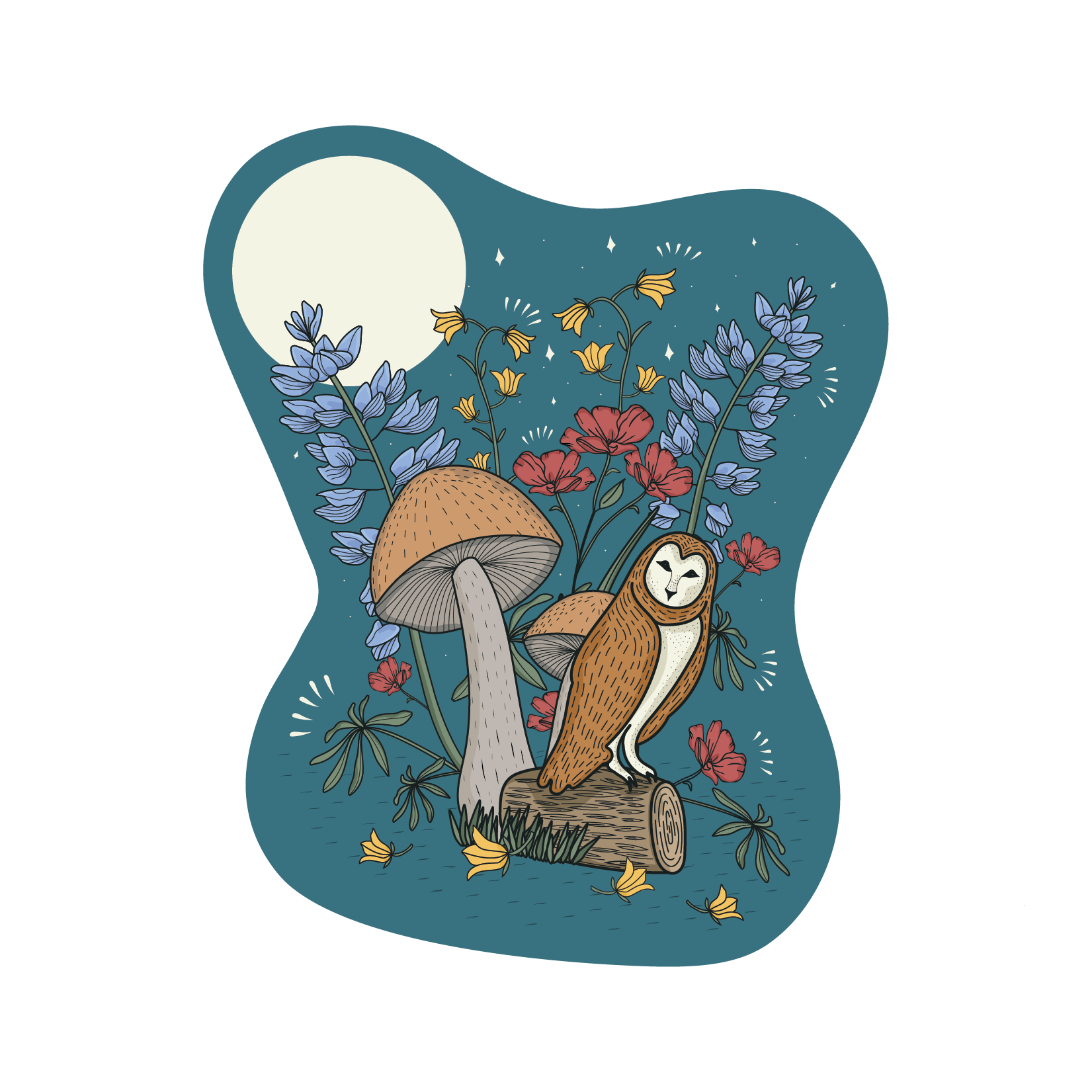 Garden Forest Owl Sticker - DIGS