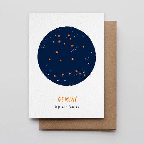 Gemini Star Sign Card - DIGS