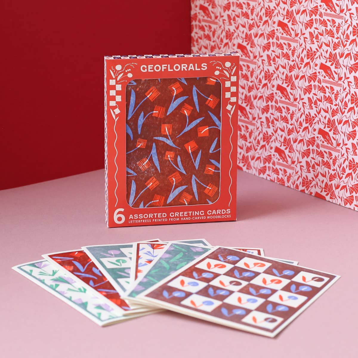 Geoflorals Letterpress Cards Set - DIGS