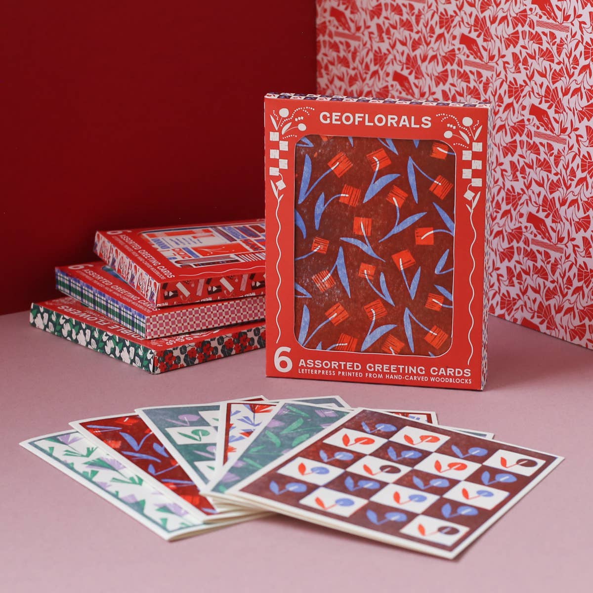 Geoflorals Letterpress Cards Set - DIGS