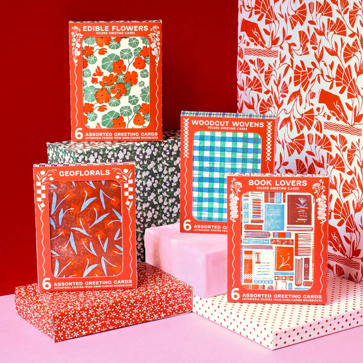 Geoflorals Letterpress Cards Set - DIGS