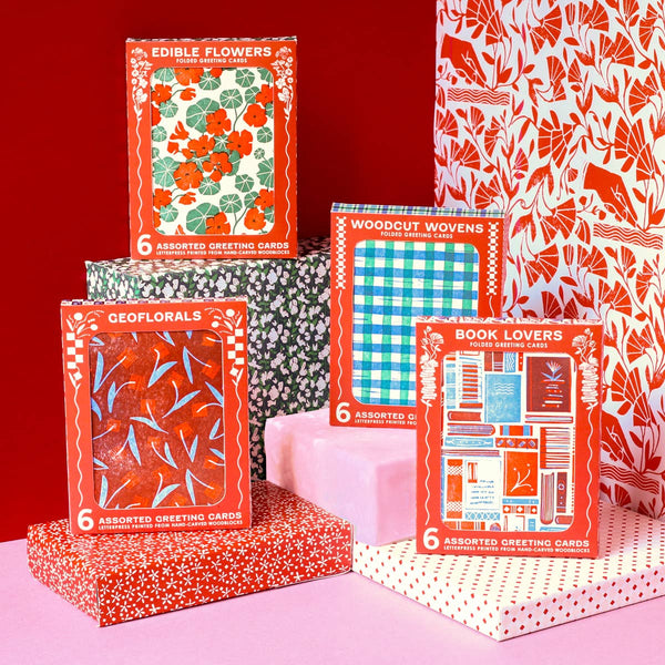 Geoflorals Letterpress Cards Set - DIGS