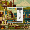 Geometric Seattle Emerald City 1000 Piece Puzzle - DIGS