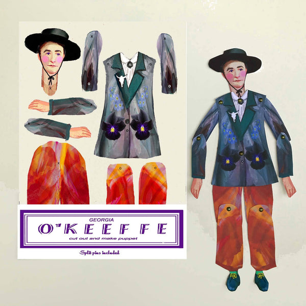 Georgia O'Keeffe Cut and Make Puppet - DIGS