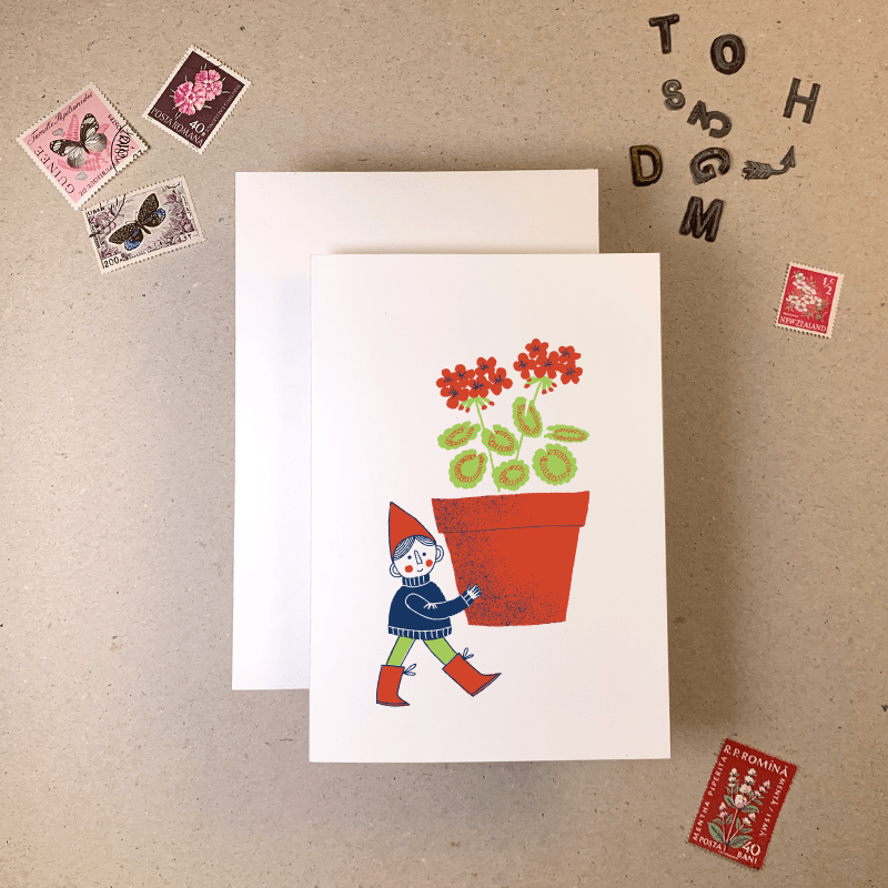 Geranium Flower Card - DIGS