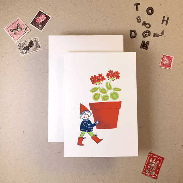 Geranium Flower Card - DIGS