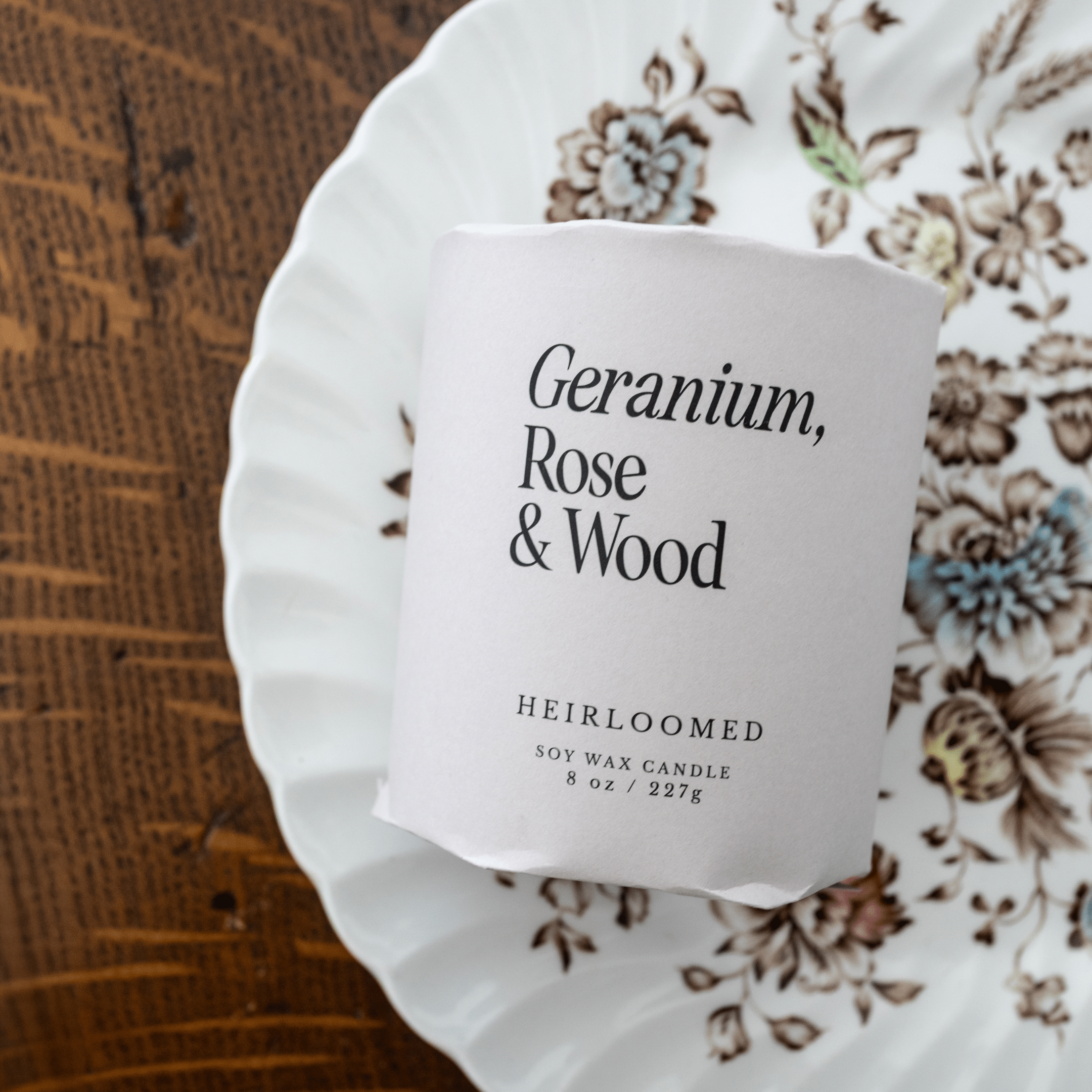 Geranium, Rose & Wood Candle - DIGS