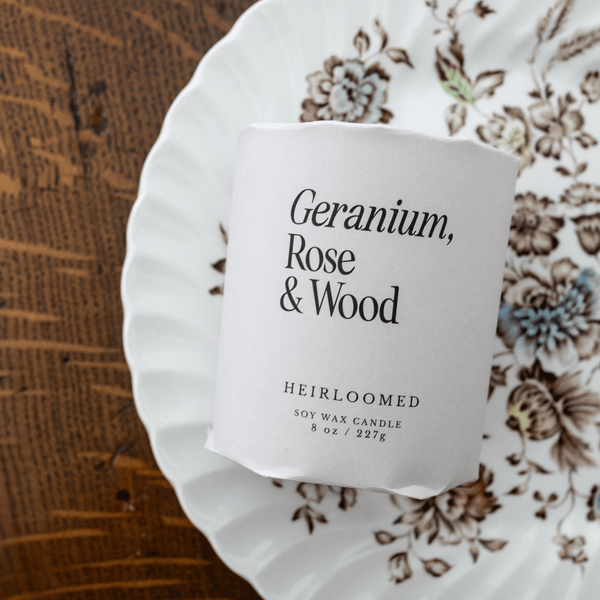 Geranium, Rose & Wood Candle - DIGS