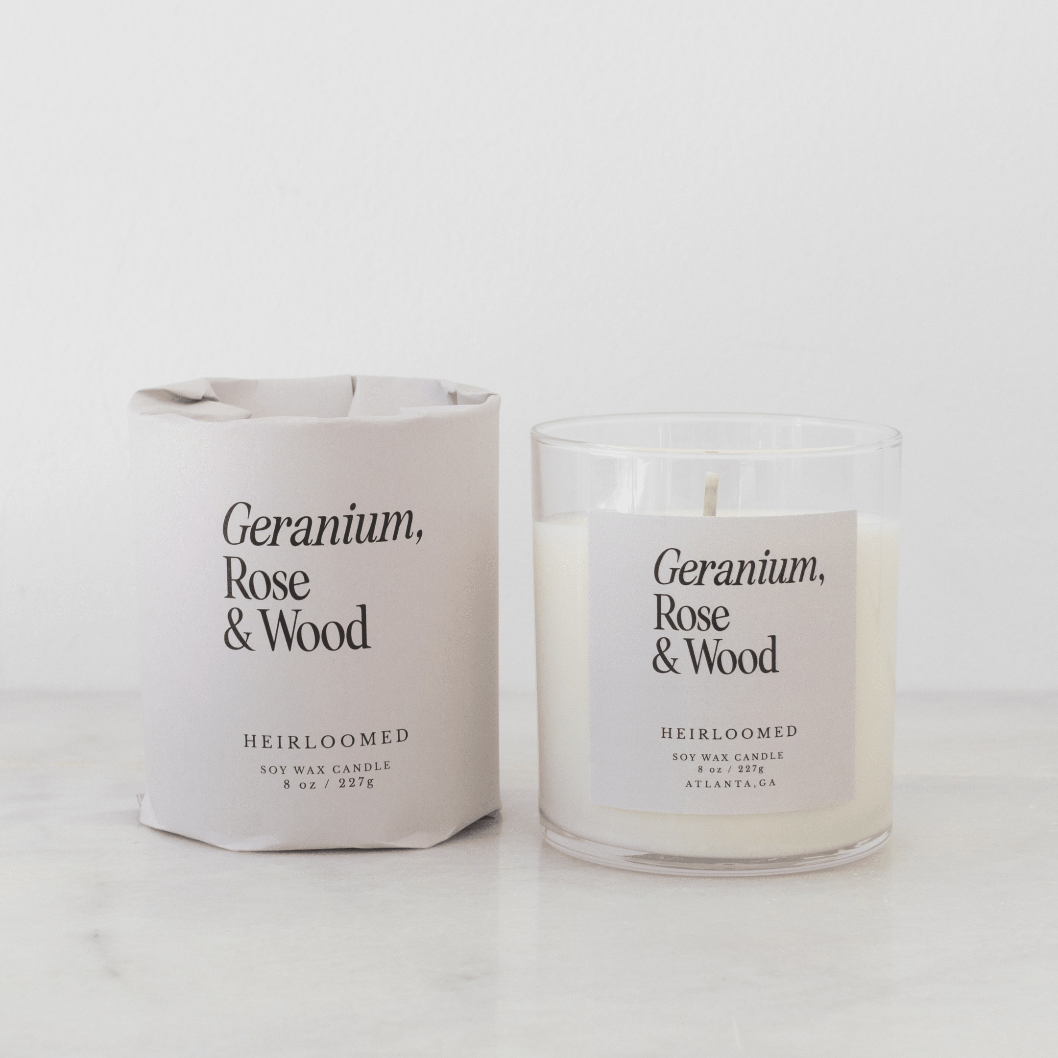 Geranium, Rose & Wood Candle - DIGS