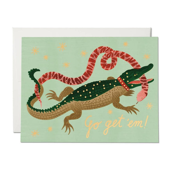 Get 'Em Alligator Congratulations Card - DIGS