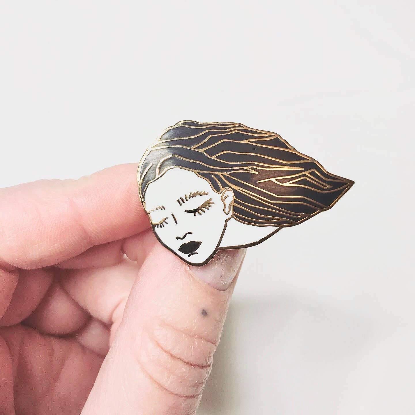 Ghost Lady Enamel Pin - DIGS