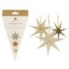 Gilded Paper Stars Ornament 3 Pack - DIGS