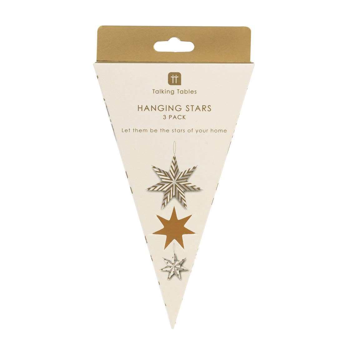 Gilded Paper Stars Ornament 3 Pack - DIGS