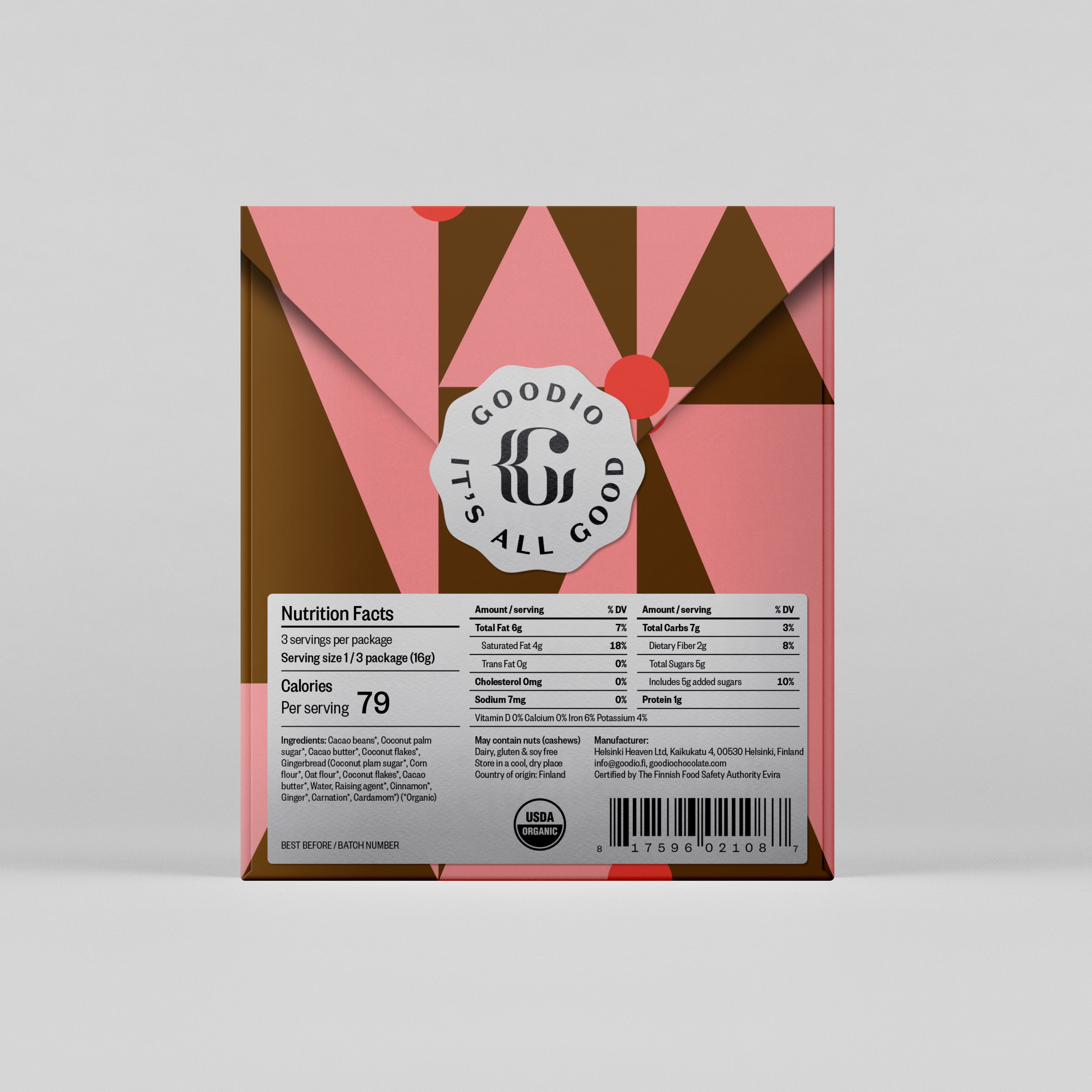 Gingerbread 49% Chocolate Bar - DIGS