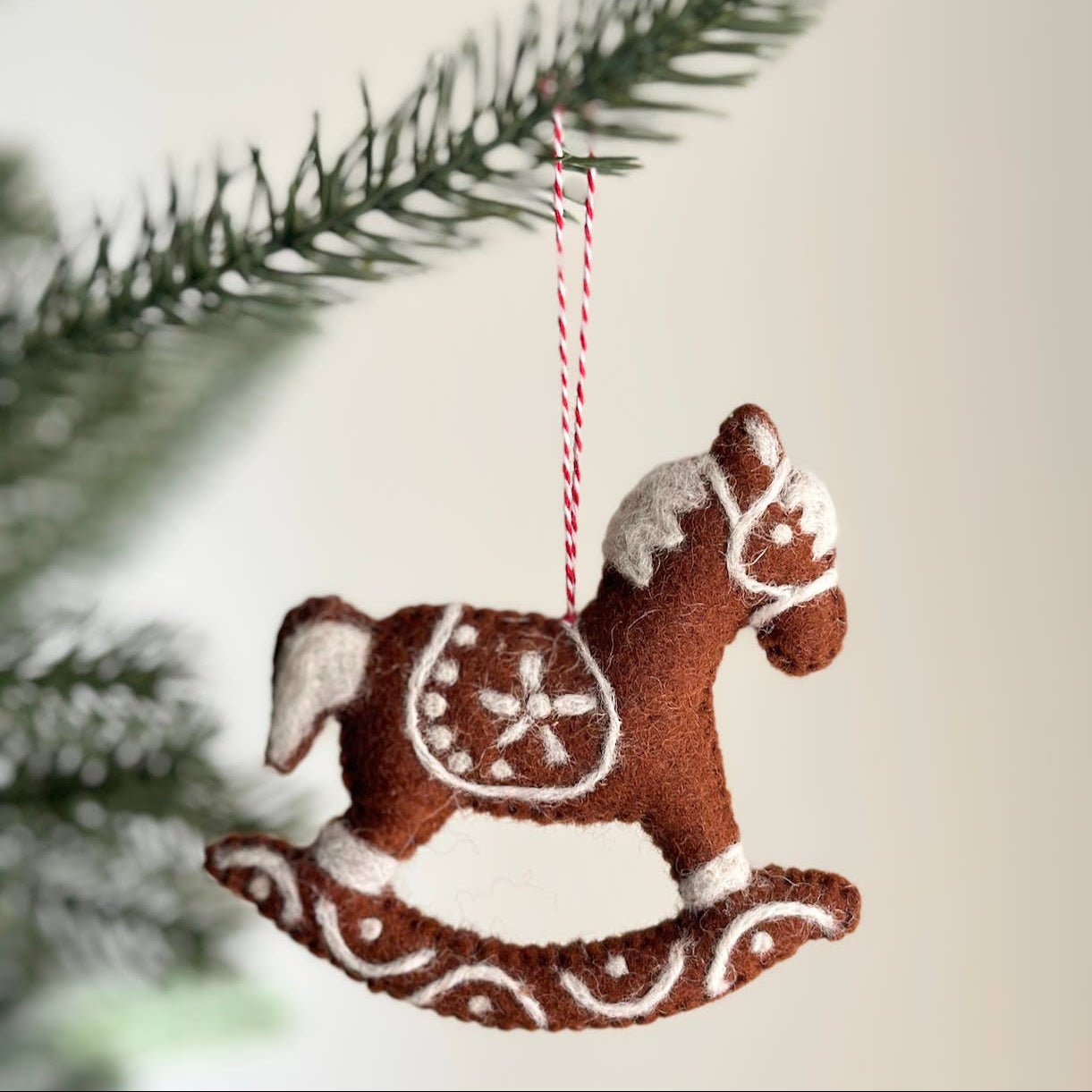 Gingerbread Rocking Horse Ornament - DIGS