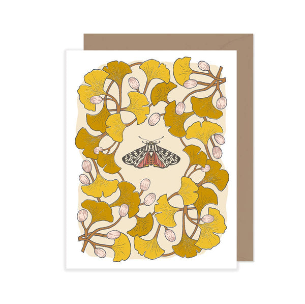 Ginkgo + Tiger Moth Card - DIGS