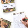 Ginkgo + Tiger Moth Spiral Bound Sketchpad - DIGS