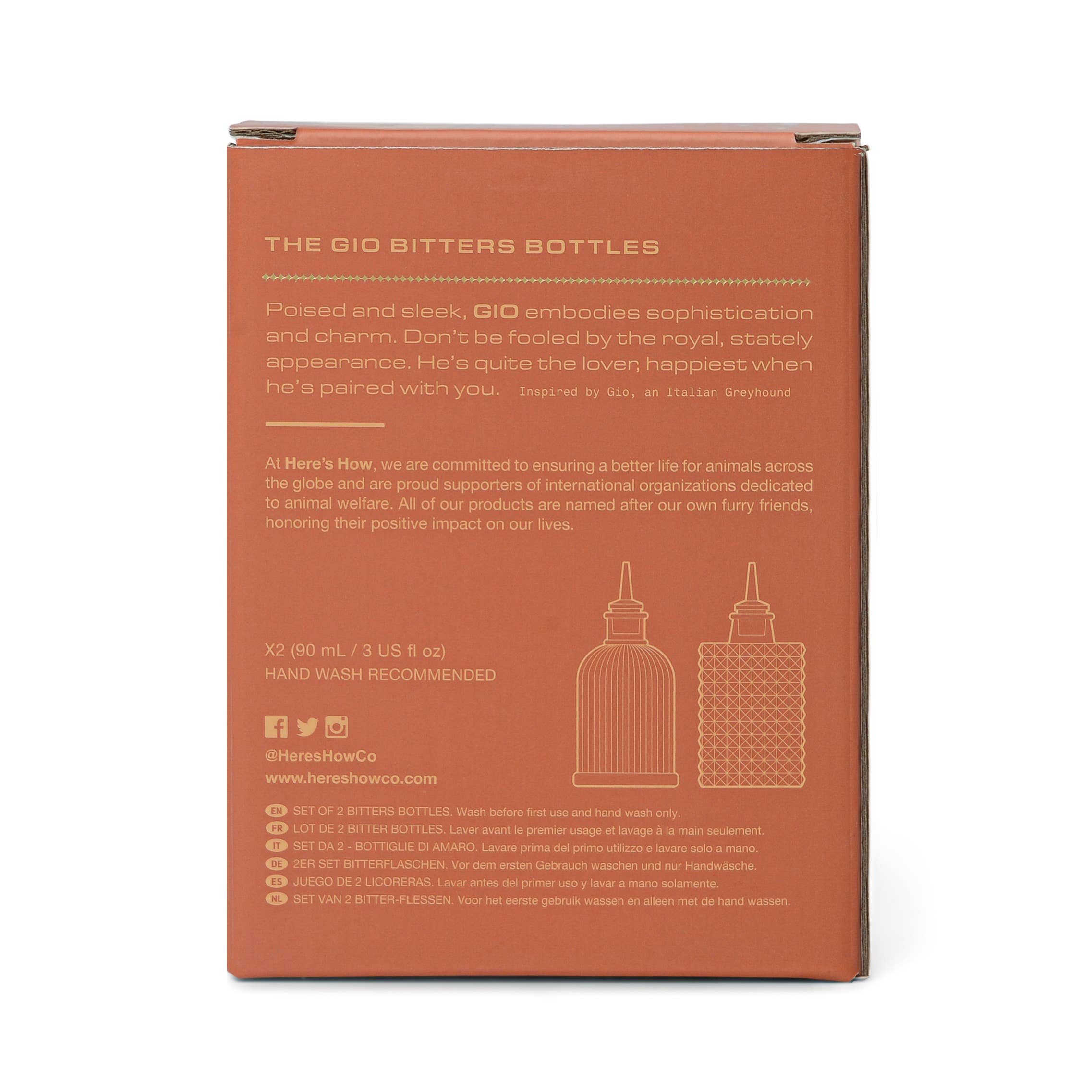Gio Bitters Bottles, Set Of 2 - DIGS
