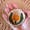 Globe Mallow Sgraffito Tea Rest / Pinch Pot - DIGS