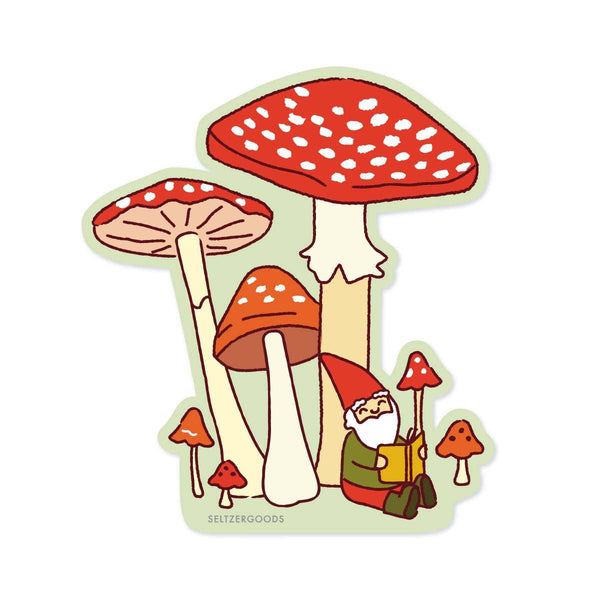 Gnome Mushroom Sticker - DIGS