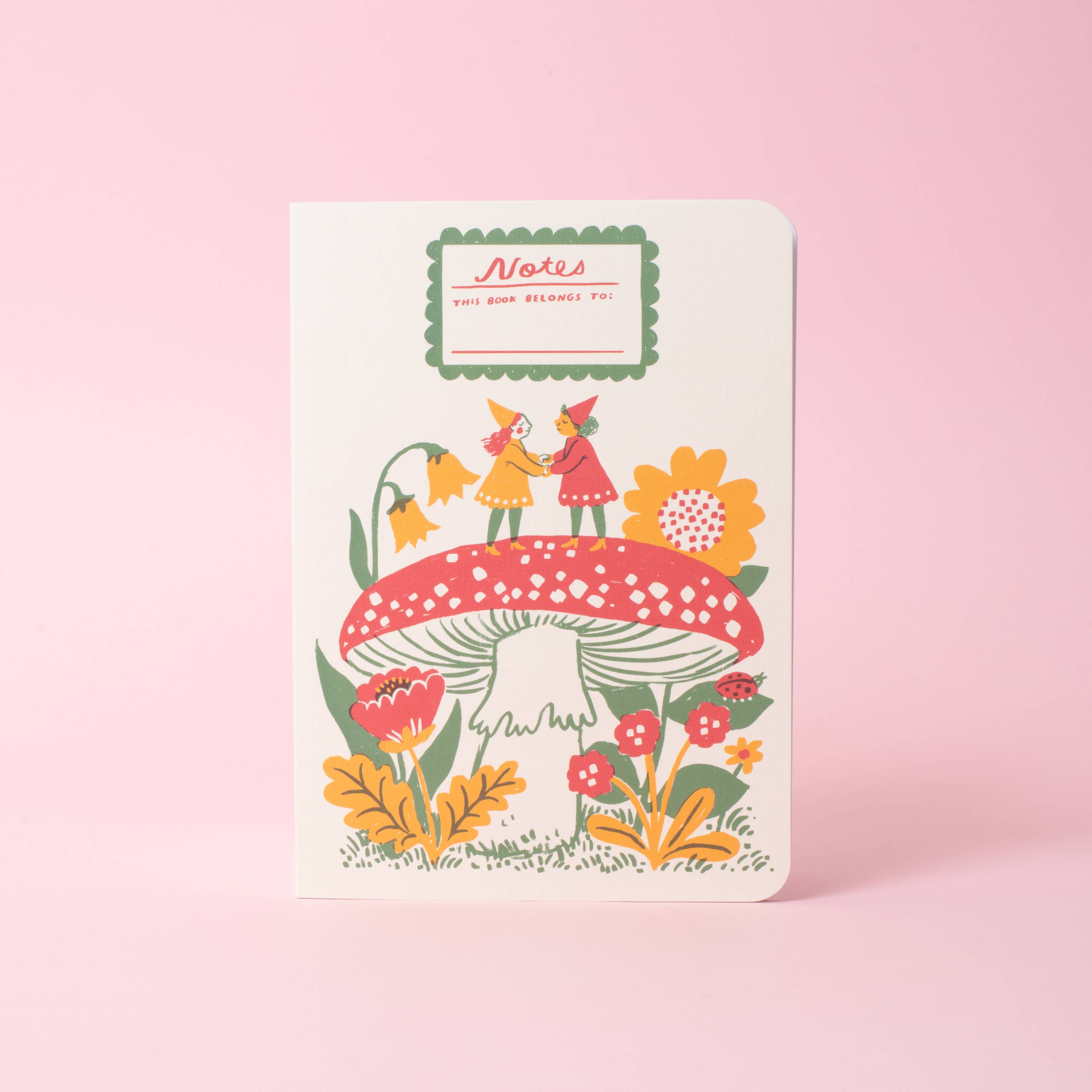 Gnomes & Mushroom B6 Blank Notebook - DIGS