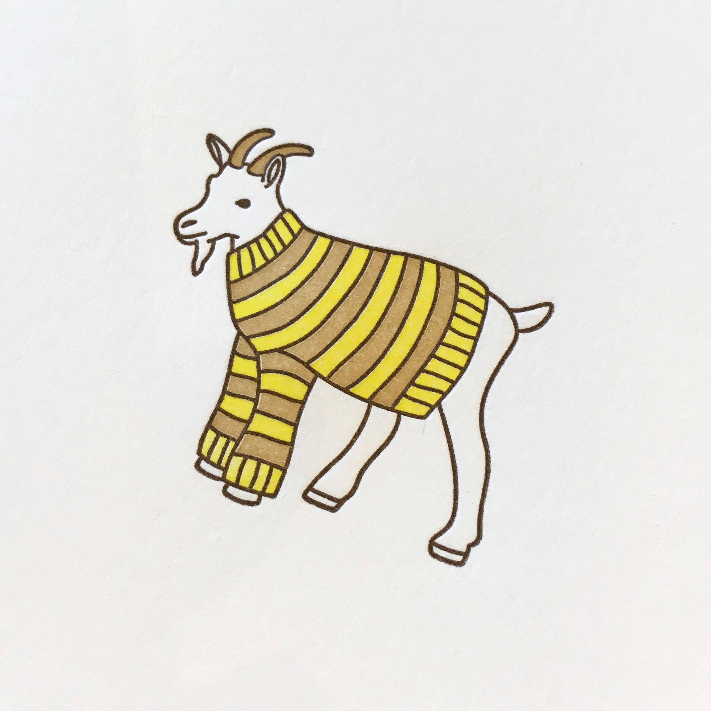 Goat Sweater Card - DIGS