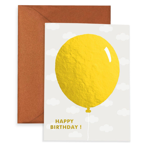 Gold Balloon Birthday Card - DIGS