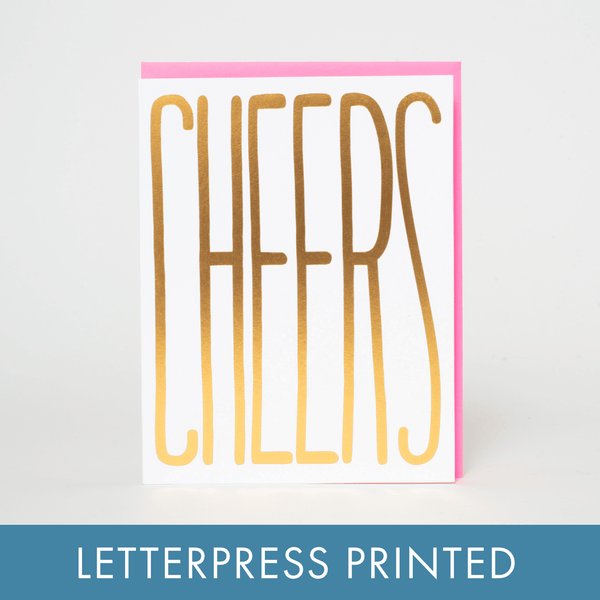 Gold Cheers Congrats Card - DIGS