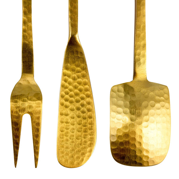 Gold Finish Stainless Appetizer Utensils - DIGS