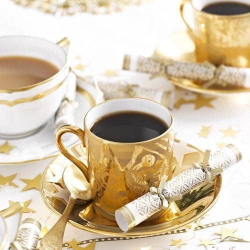 Gold Holiday Saucer Crackers - DIGS