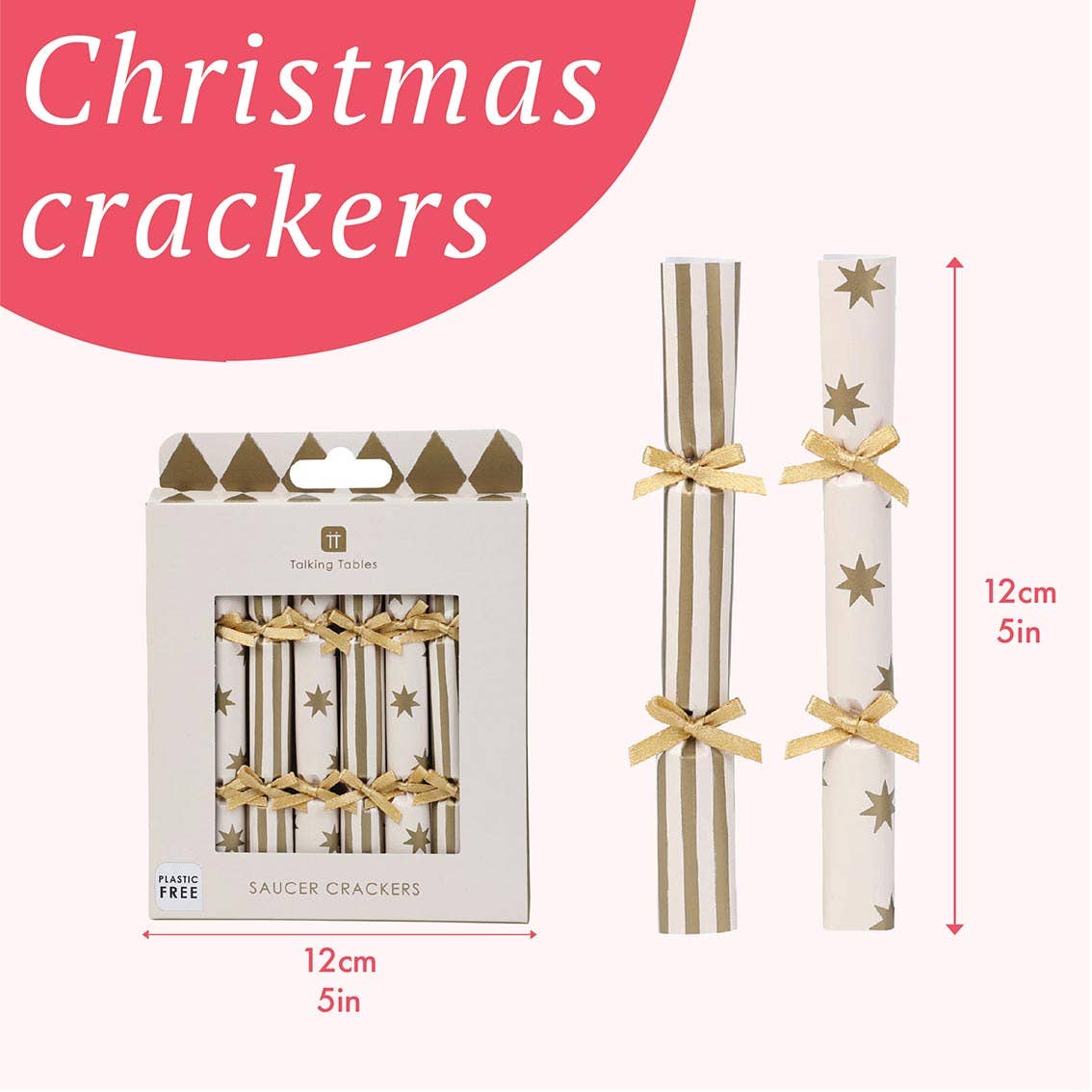 Gold Holiday Saucer Crackers - DIGS