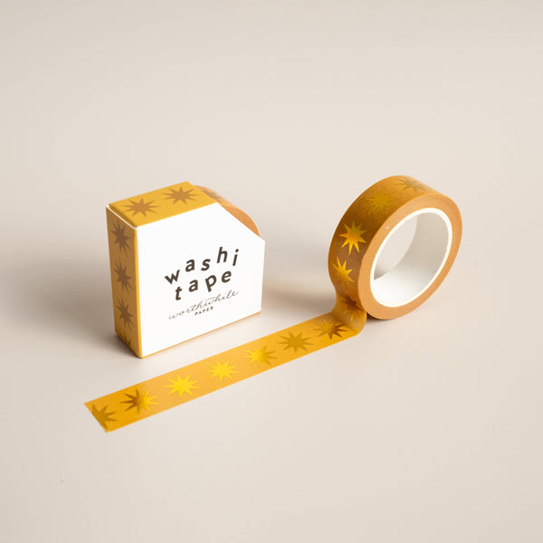 Gold Star Pattern Washi Tape - DIGS
