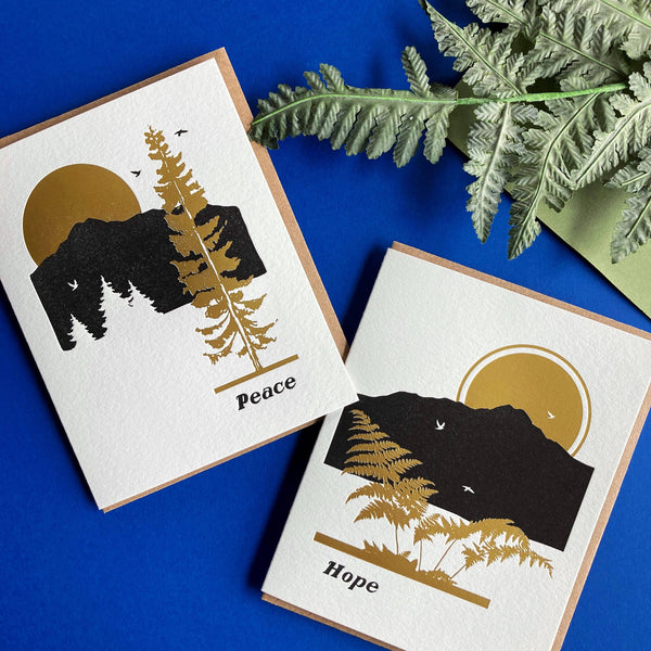 Golden Forest Peace Sympathy Card - DIGS