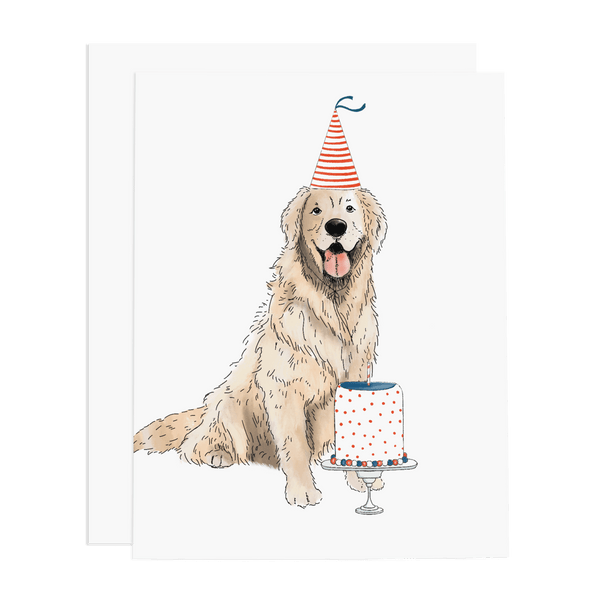 Golden Retriever Birthday Card - DIGS