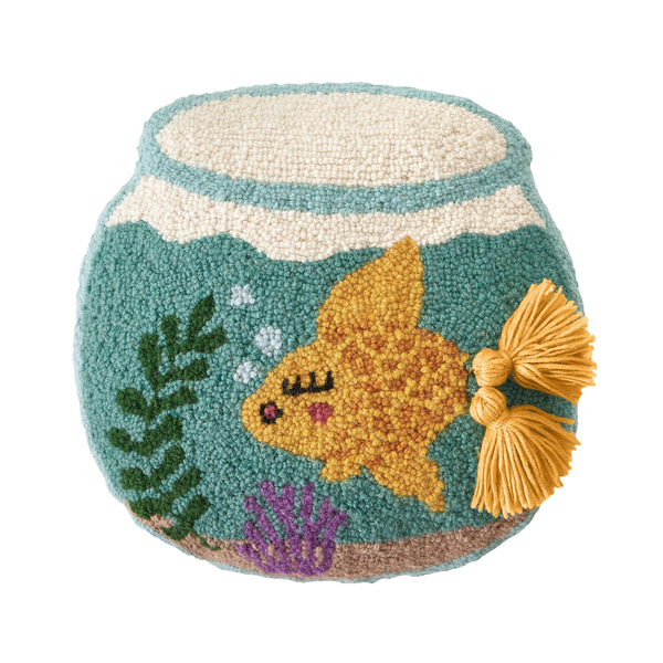 Goldie Fish Bowl Hook Pillow - DIGS