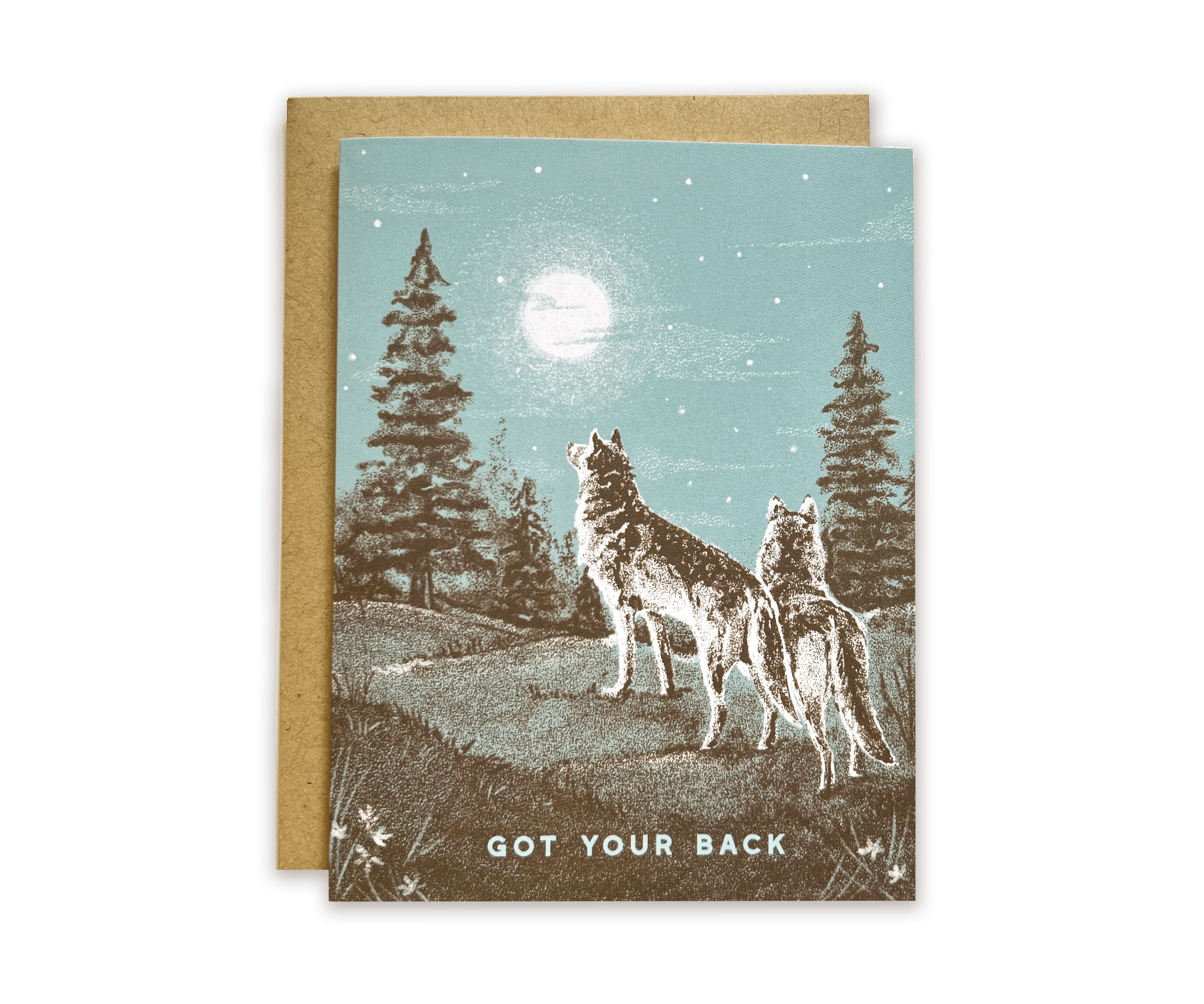 Got Your Back Wolf Pack Greeting Card - DIGS